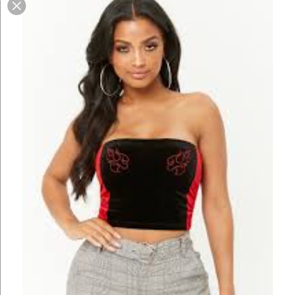 flame crop top forever 21